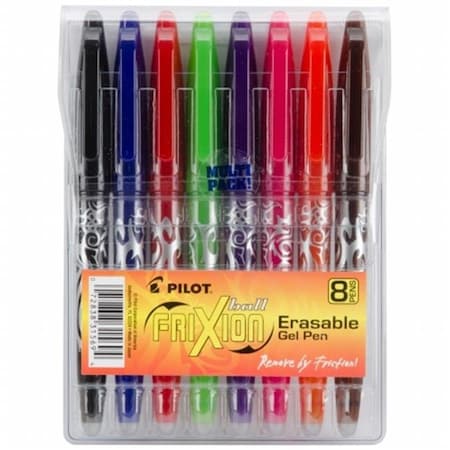 Pilot Pilot Pen FRX31569 Frixion Ball Erasable Gel Pens 8-Pkg-Assorted Colors FRX31569